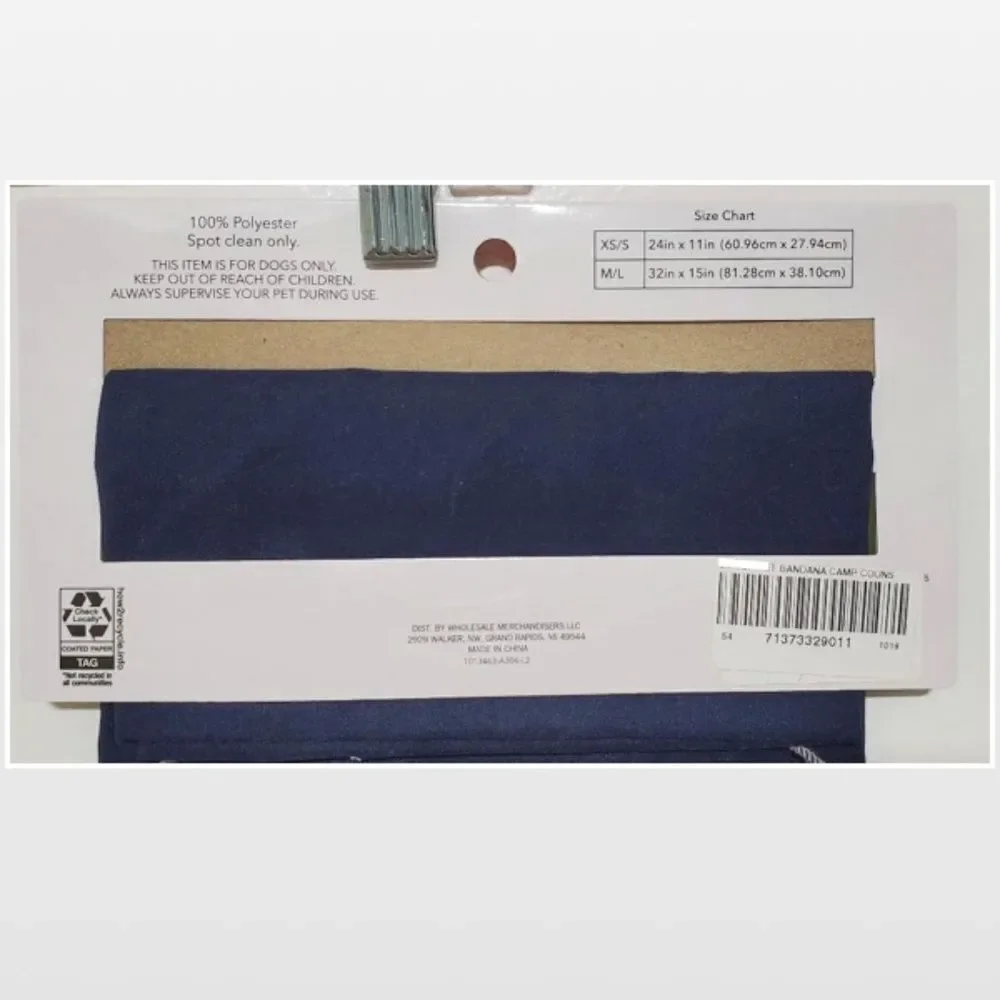 New Blue & White Pet Small Dog Bandana